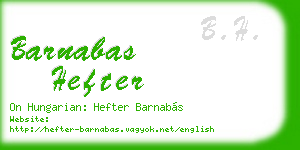 barnabas hefter business card